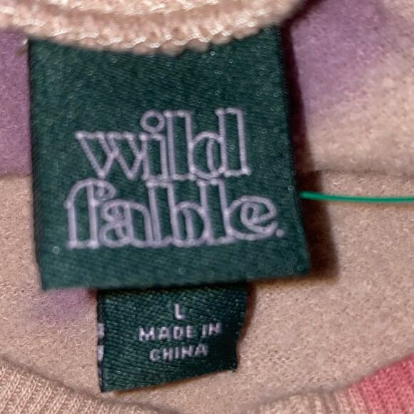 Wild Fable Tie Dye Tiered Mock neck Multicolored Peach Dress w/pockets NWTs Sz L - Picture 6 of 6